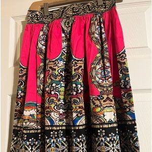 Pink and Gold knee Length Skirt